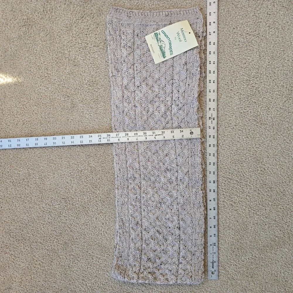 NWT Aran Crafts Merino Wool Donegal Honeycomb Scarf